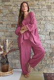 Suri Cushion Cotton Artist Smock Deep Rose